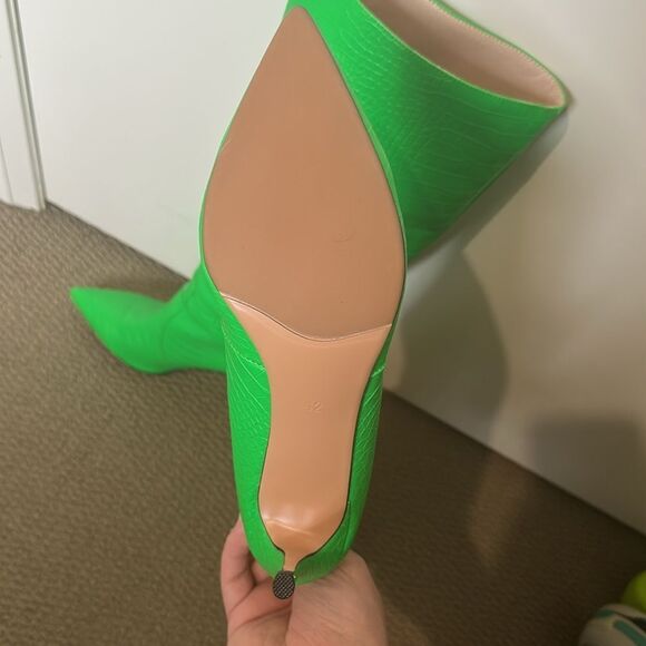 Green Over-the-Knee Women's Boots - Picture 3 of 4